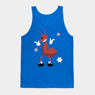 Funny Ant Illustration Tank Top